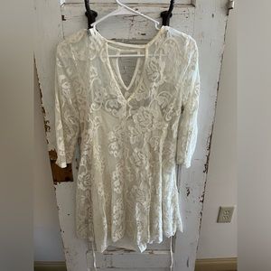 White sheer/lace dress!